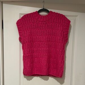 English Factory Vibrant Pink Knit Top